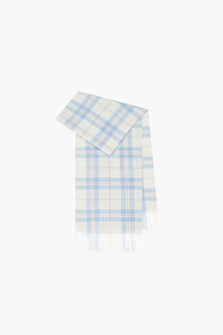 Moncelia Belmere Wool-Blend Checked Scarf
