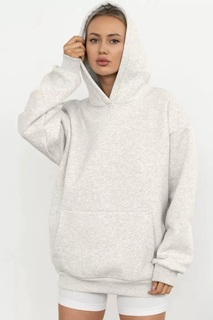 Moncelia Kerstin Cotton Oversized Hooded Fleece Sweatshirt