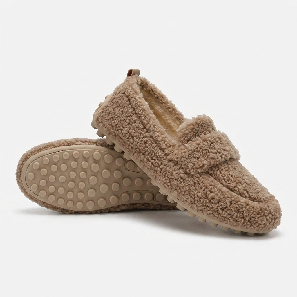 Moncelia Ainsley Plush Sherpa Driving Loafers