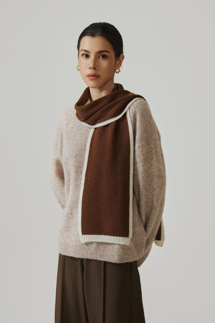 Moncelia Marisole Soft Wool-Blend Scarf