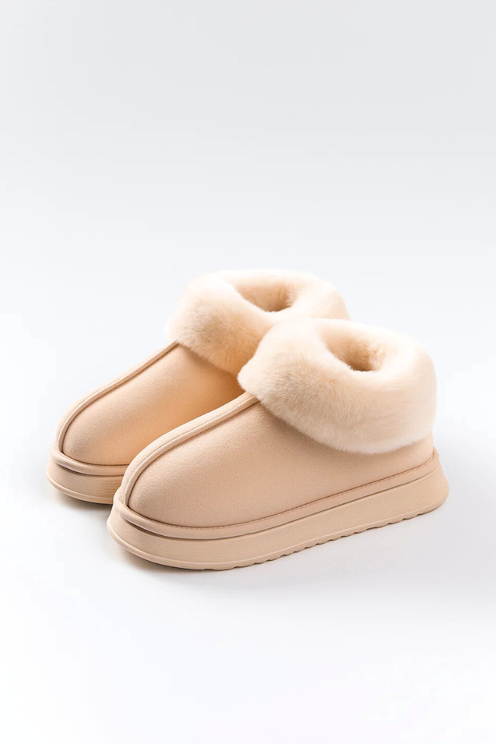 Moncelia Noor Faux-Fur Lined Platform Slipper Booties