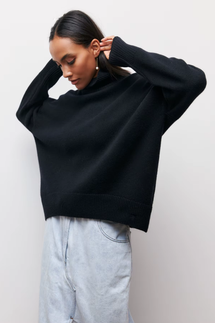 Moncelia Nanette Oversized Turtleneck Sweater