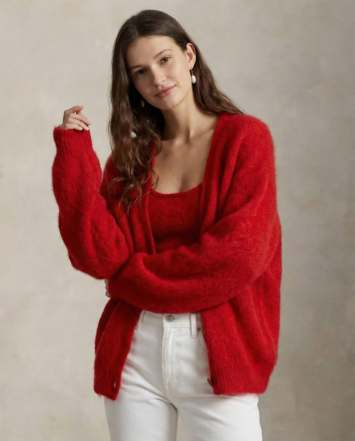 Moncelia Junia Brushed Knit Oversized Cardigan
