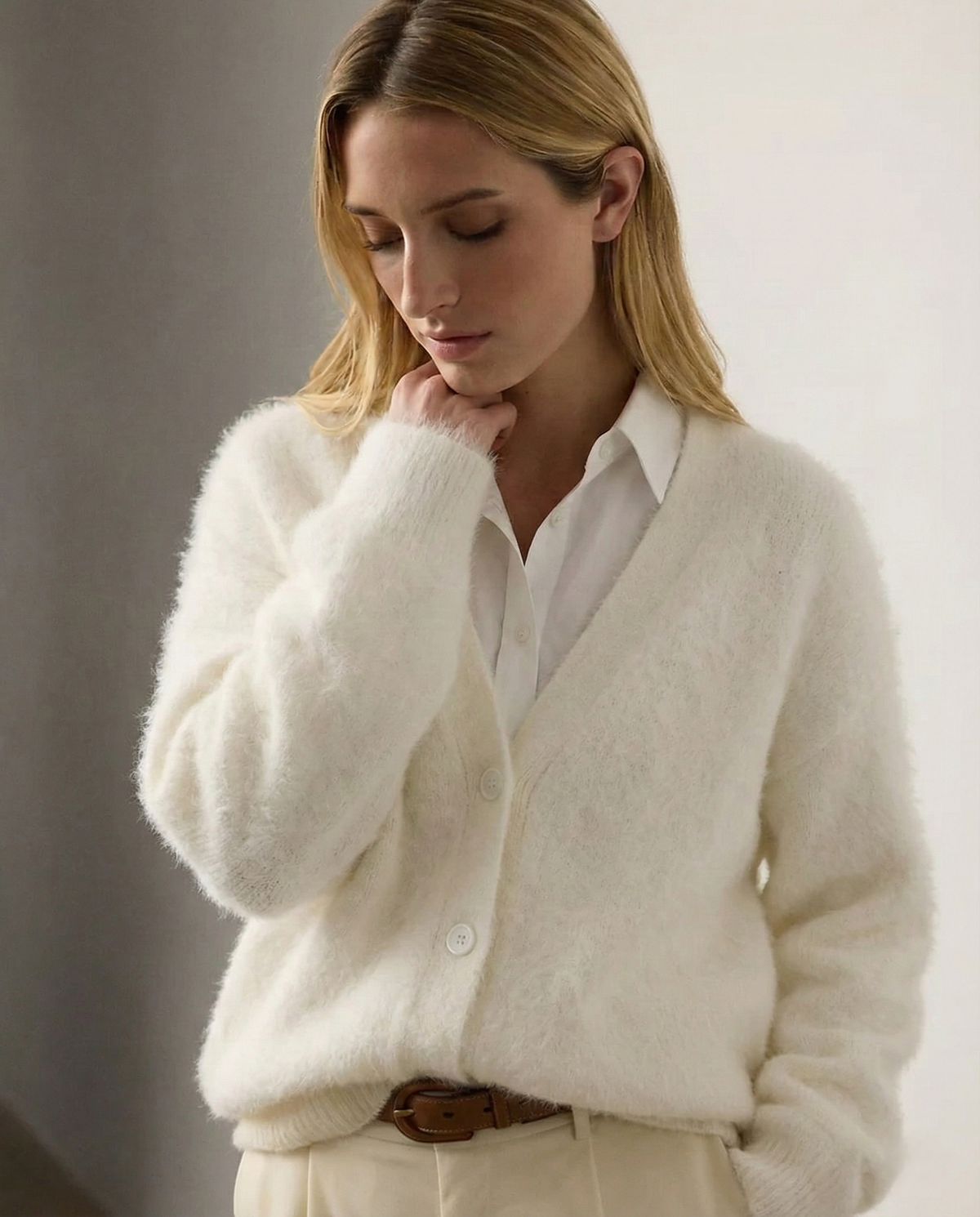 Moncelia Junia Brushed Knit Oversized Cardigan