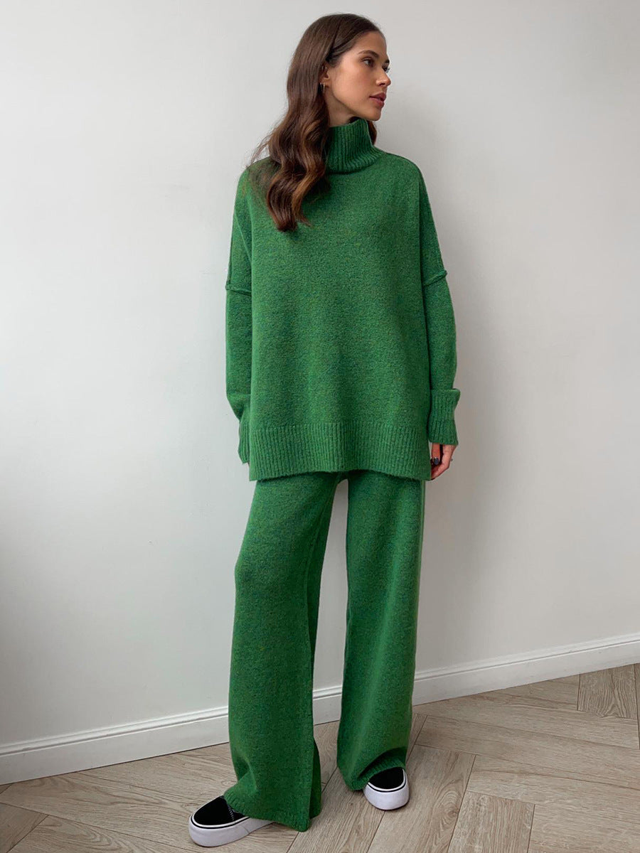 Moncelia Samira Turtleneck Knit Sweater & Pants Set
