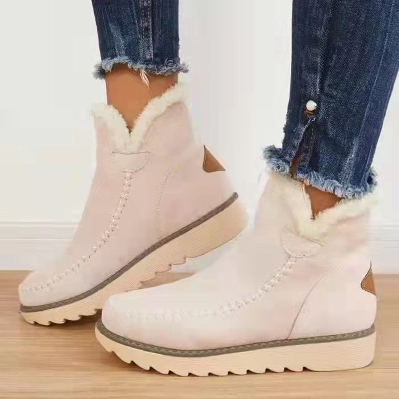 Moncelia Ragna Faux Suede Shearling-Lined Ankle Boots