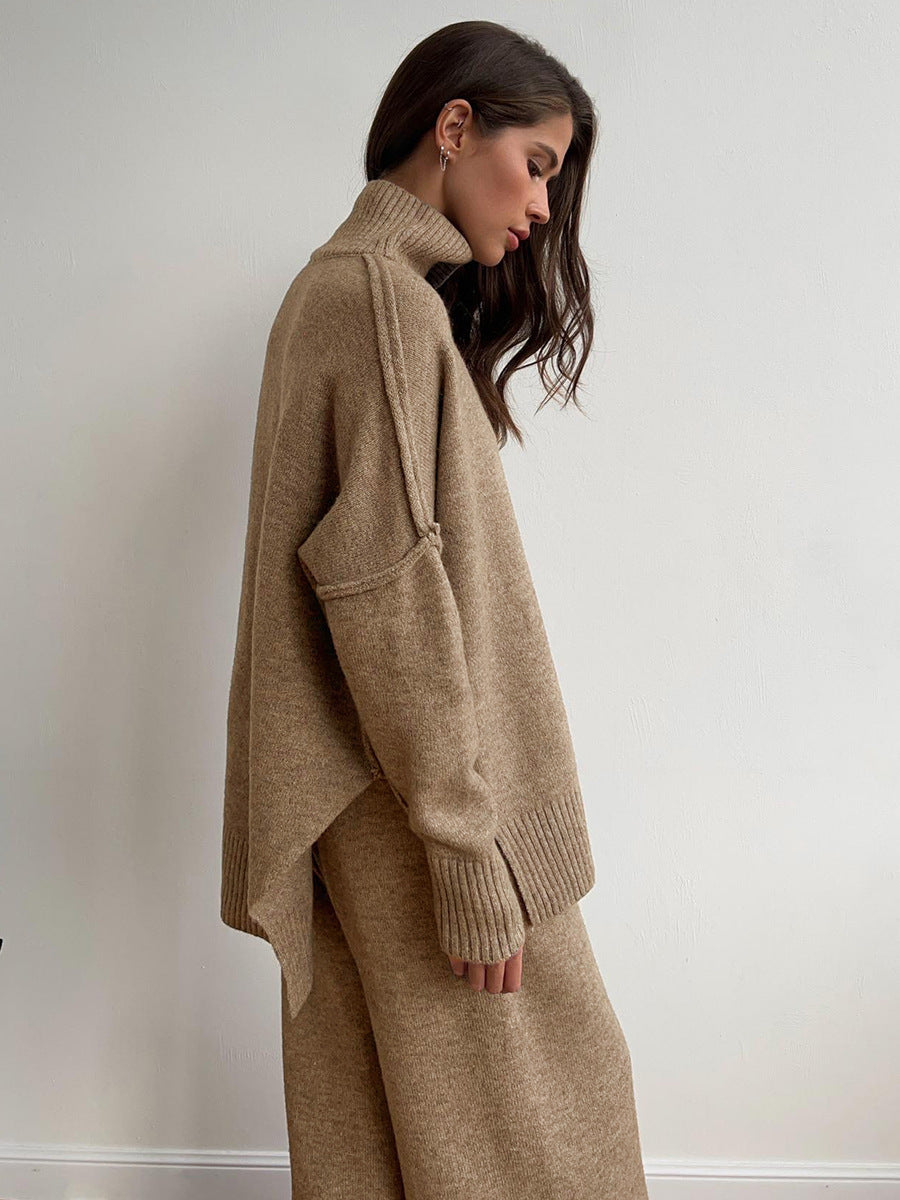 Moncelia Samira Turtleneck Knit Sweater & Pants Set