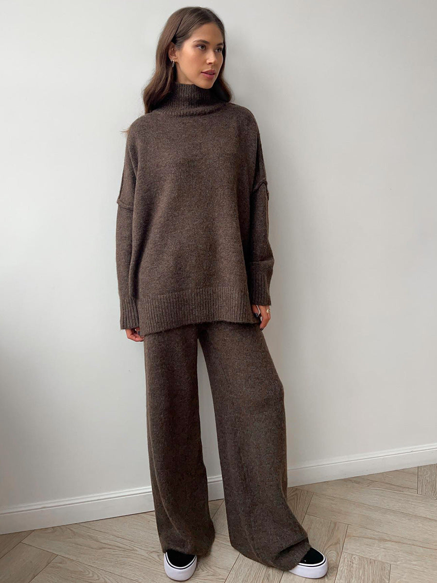 Moncelia Samira Turtleneck Knit Sweater & Pants Set