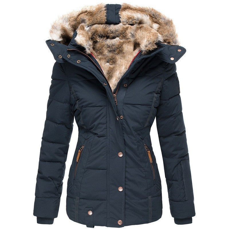 Moncelia Liesl Quilted Faux Fur Hood Puffer Jacket