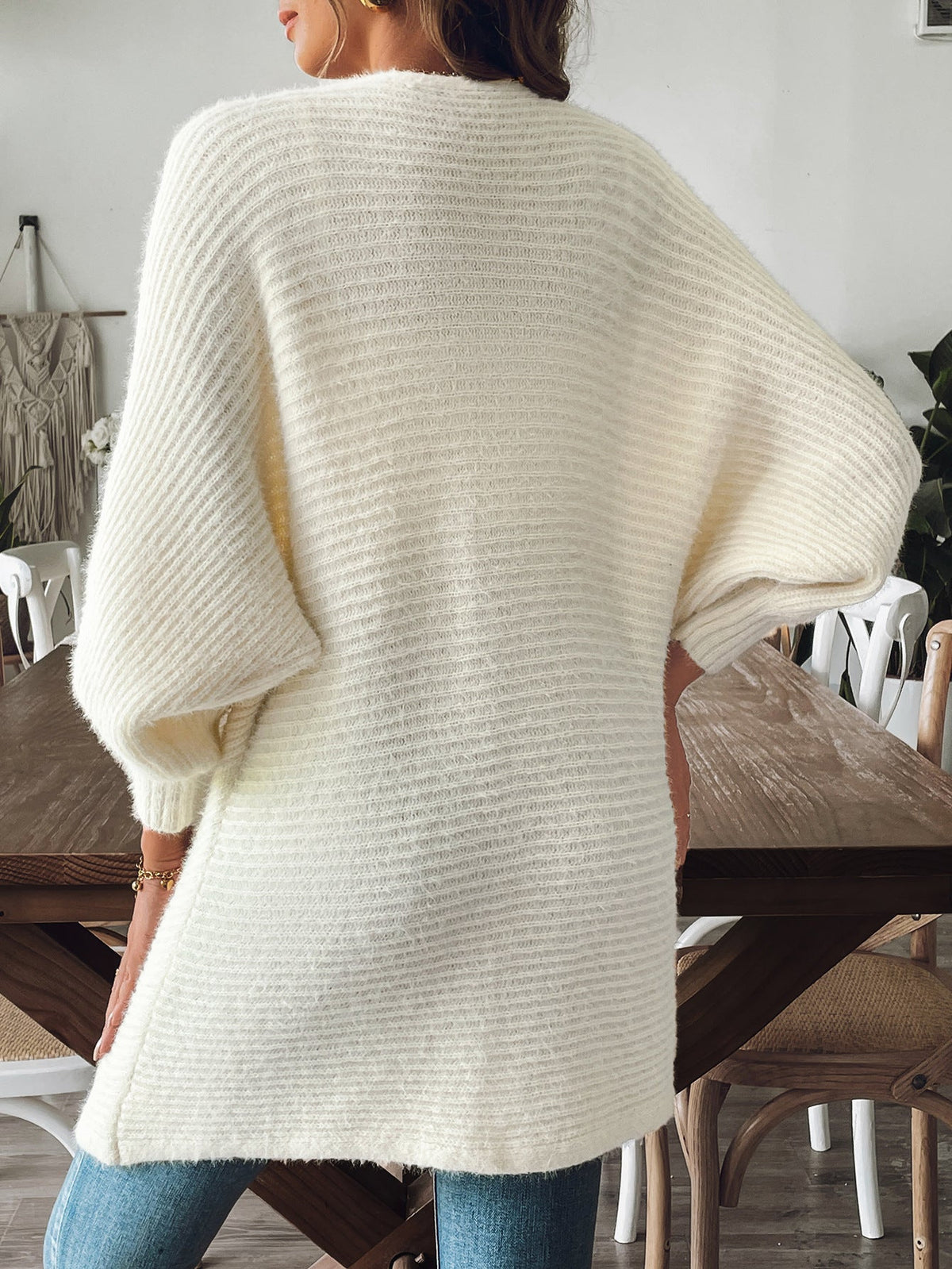 Moncelia Lavena Woven Faux Mink Cardigan