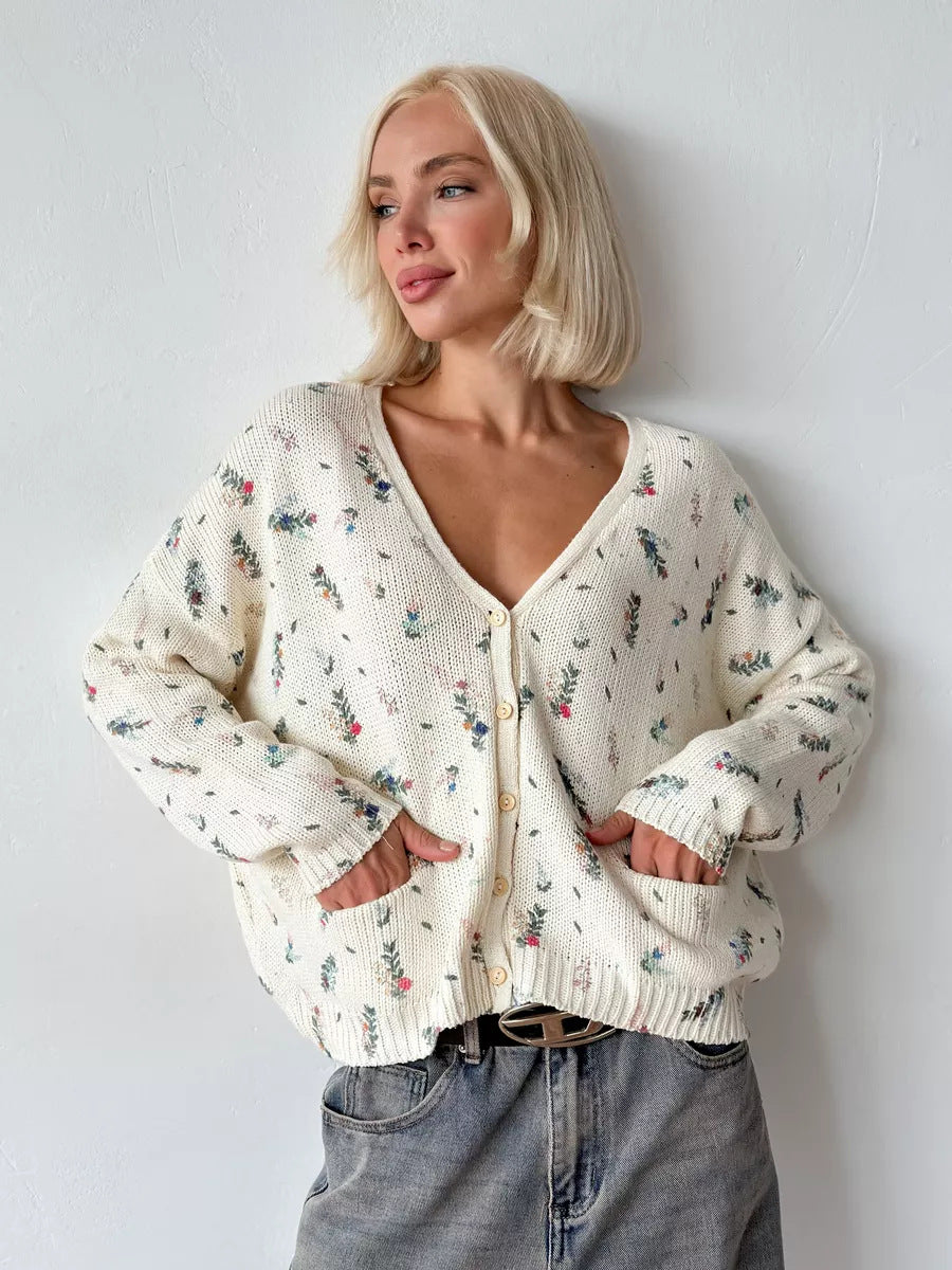 Moncelia Lois Bloom Knit Cardigan