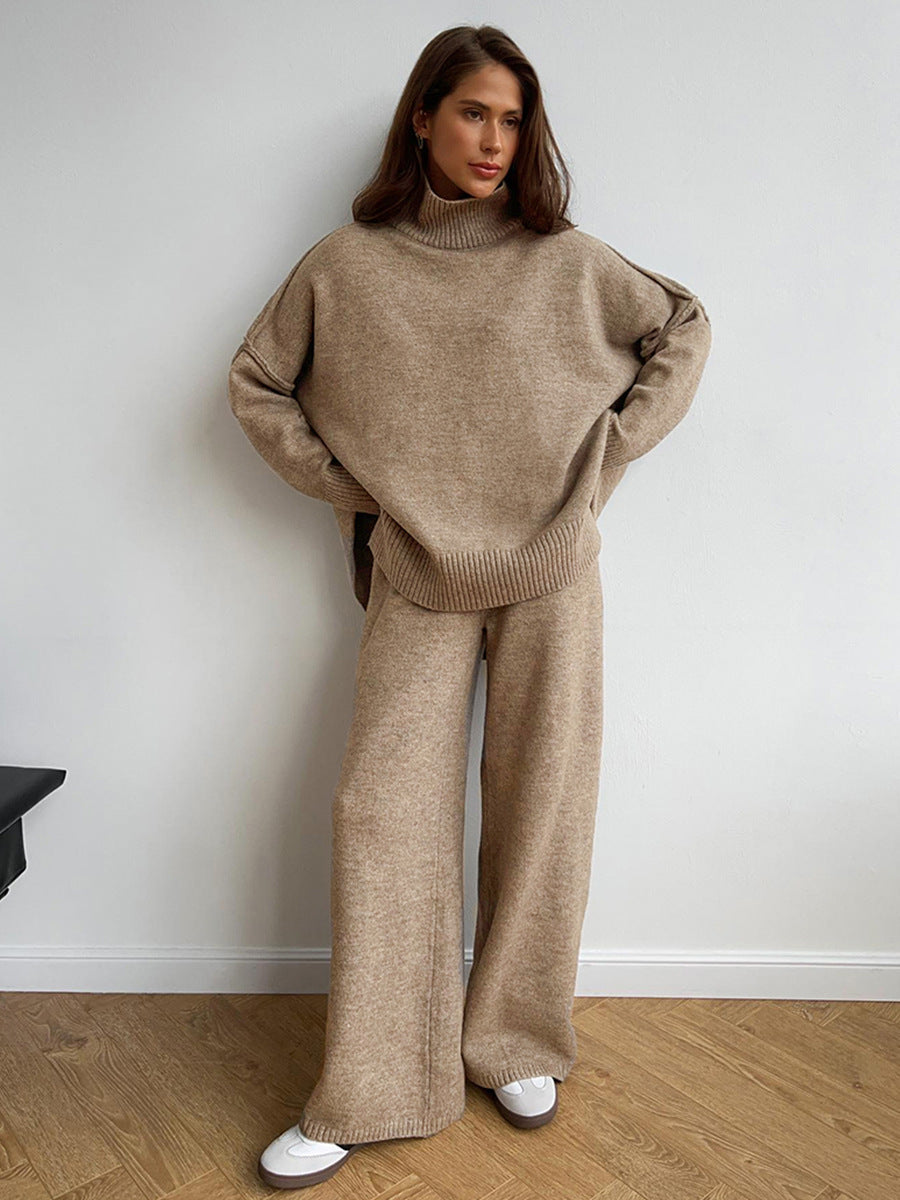 Moncelia Samira Turtleneck Knit Sweater & Pants Set