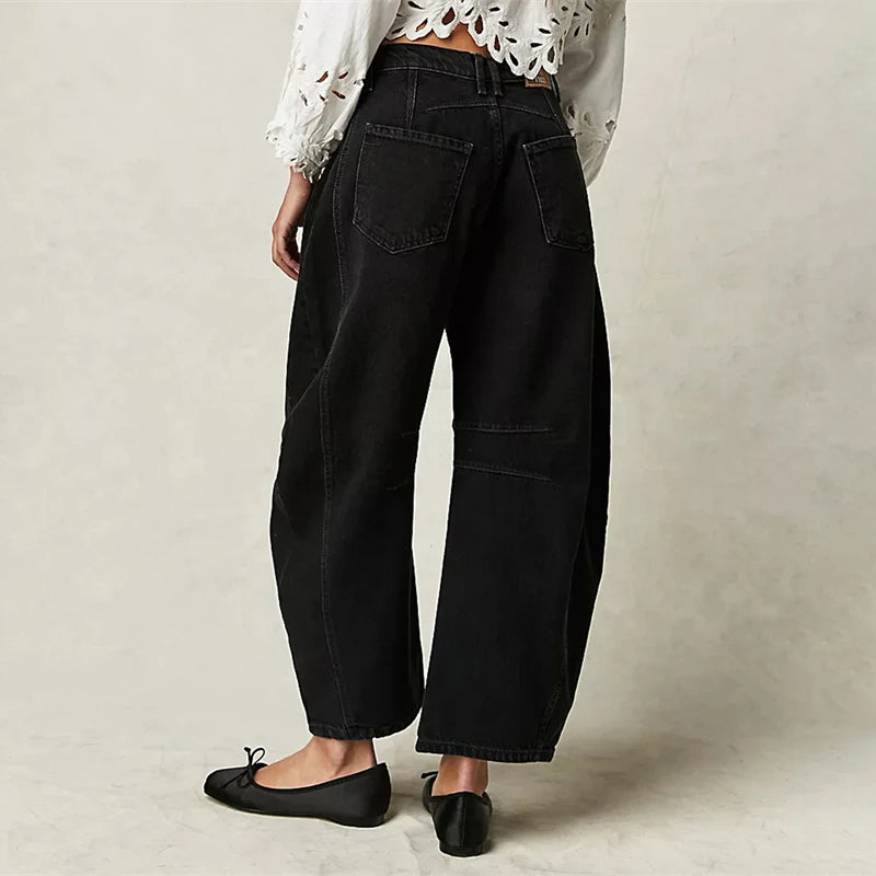 Moncelia Kathleen Sculpted Barrel Leg Denim Jeans
