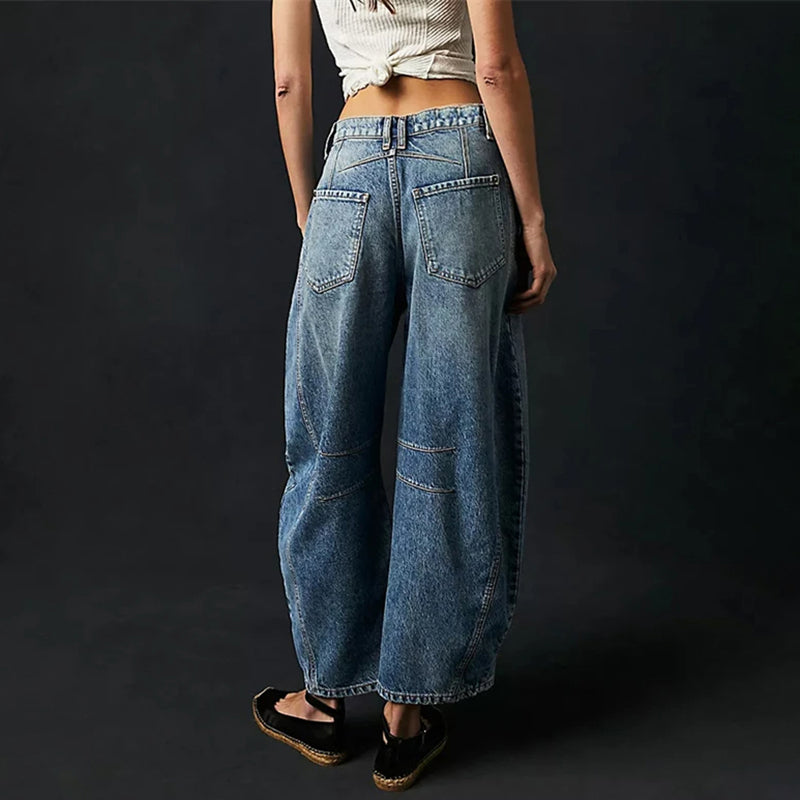 Moncelia Kathleen Sculpted Barrel Leg Denim Jeans
