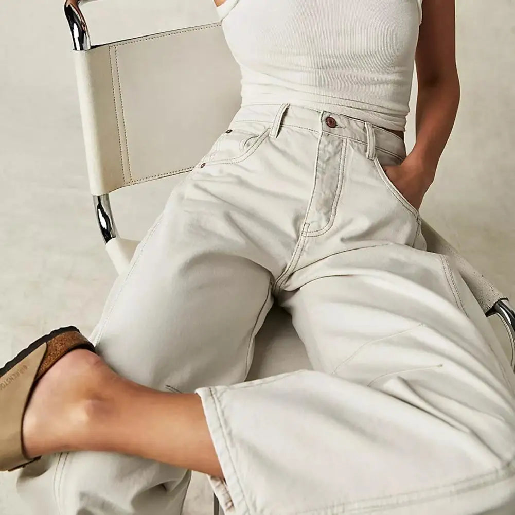 Moncelia Kathleen Sculpted Barrel Leg Denim Jeans