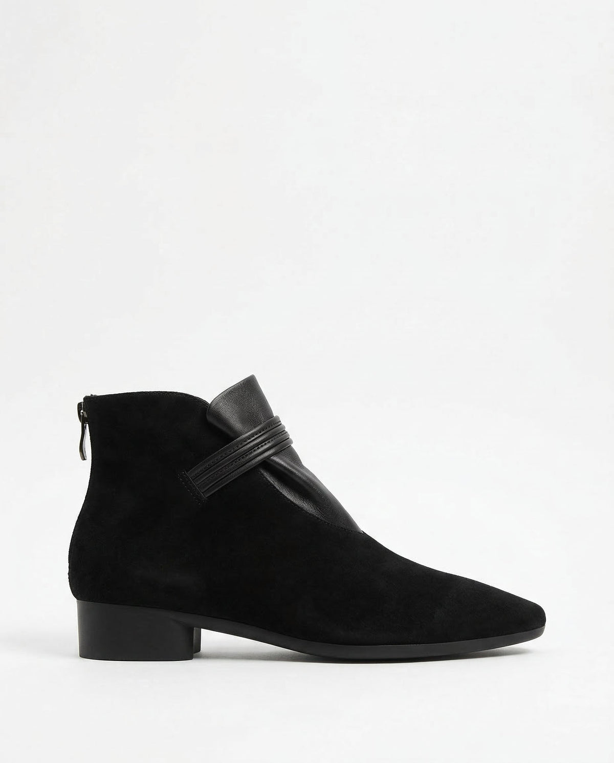 Moncelia Fabia Pointed-Toe Faux Suede Ankle Boots