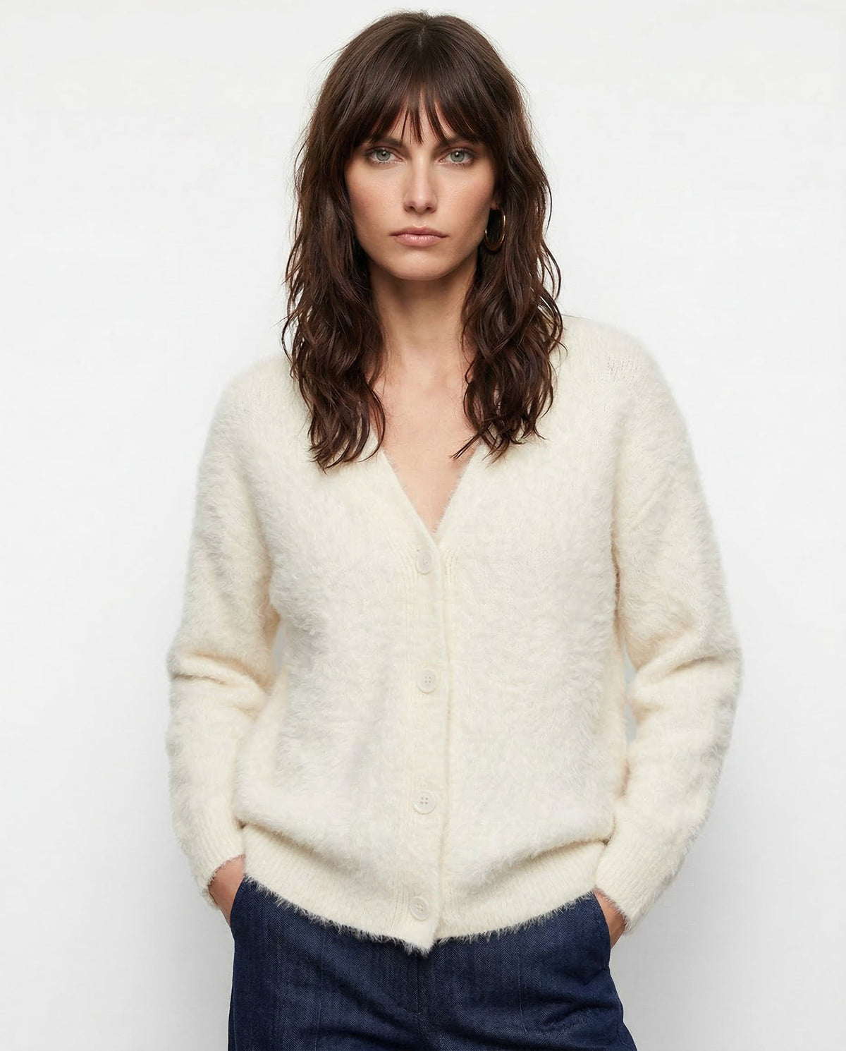 Moncelia Junia Brushed Knit Oversized Cardigan