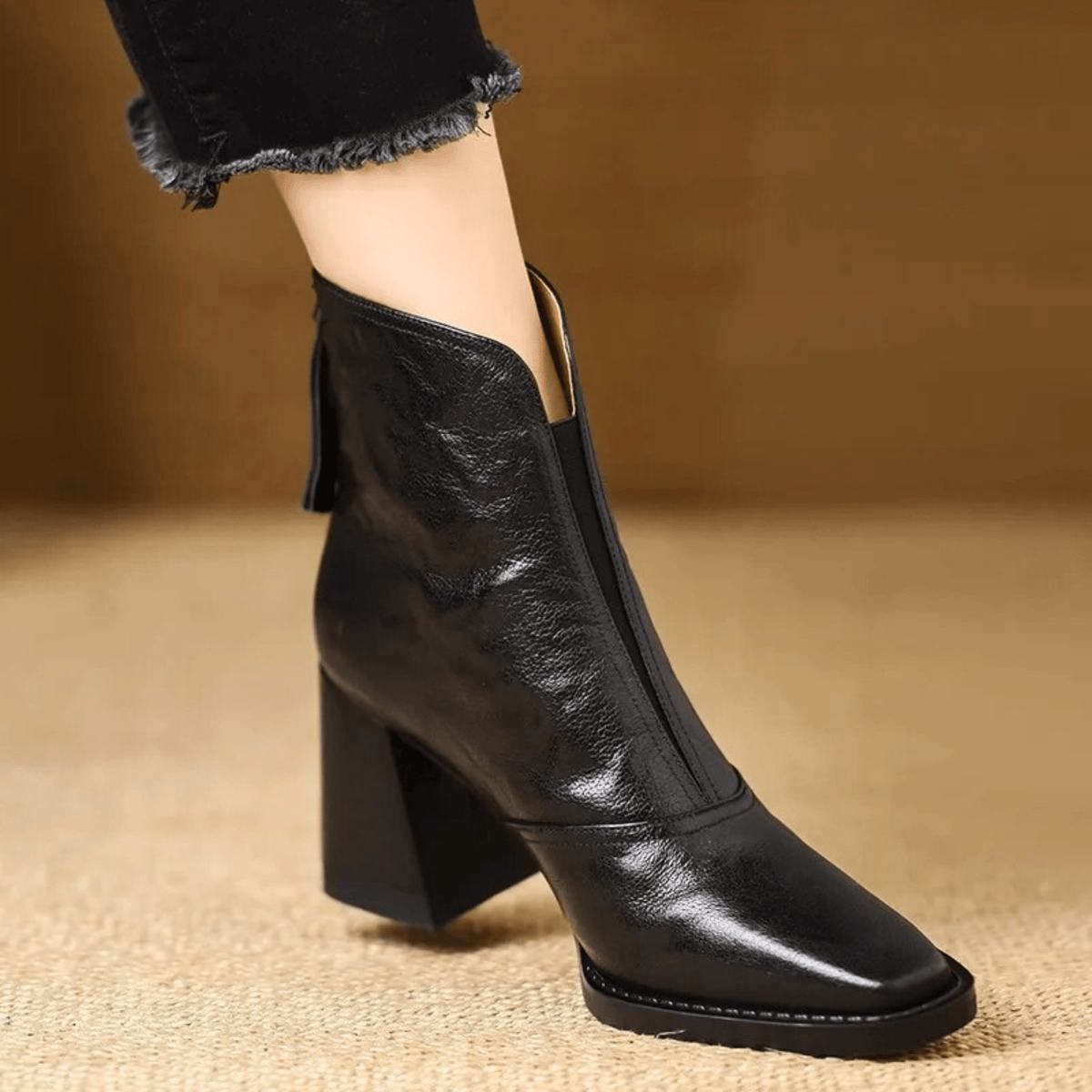Moncelia Orsola Square-Toe Ankle Boots