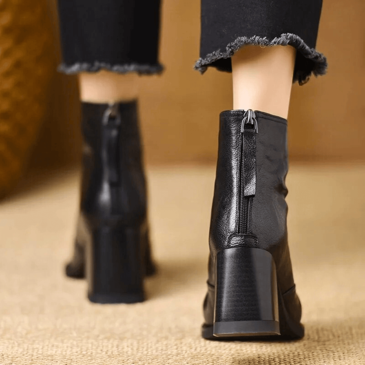 Moncelia Orsola Square-Toe Ankle Boots