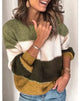 Moncelia Manuela Color Block Crew Neck Sweater