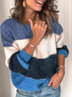 Moncelia Manuela Color Block Crew Neck Sweater