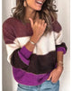 Moncelia Manuela Color Block Crew Neck Sweater