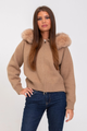 Moncelia Inga Faux Fur Hood Knit Bomber Jacket