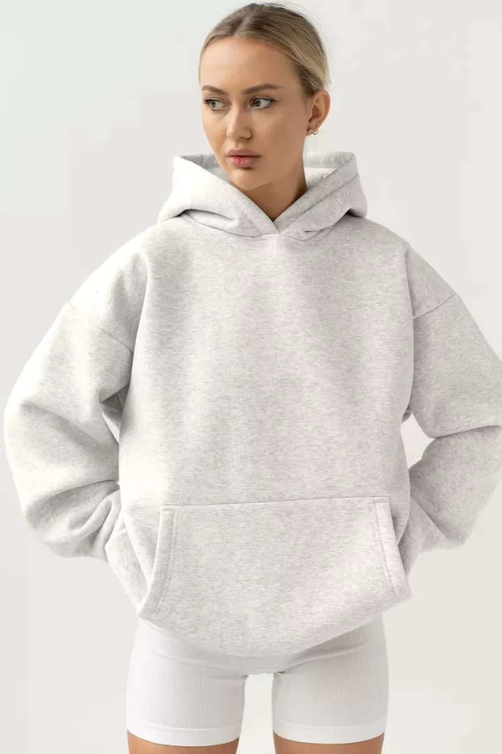 Moncelia Kerstin Cotton Oversized Hooded Fleece Sweatshirt