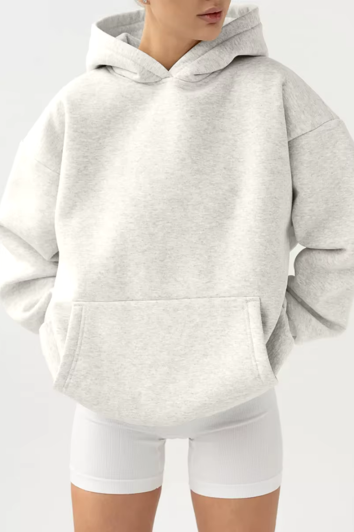 Moncelia Kerstin Cotton Oversized Hooded Fleece Sweatshirt