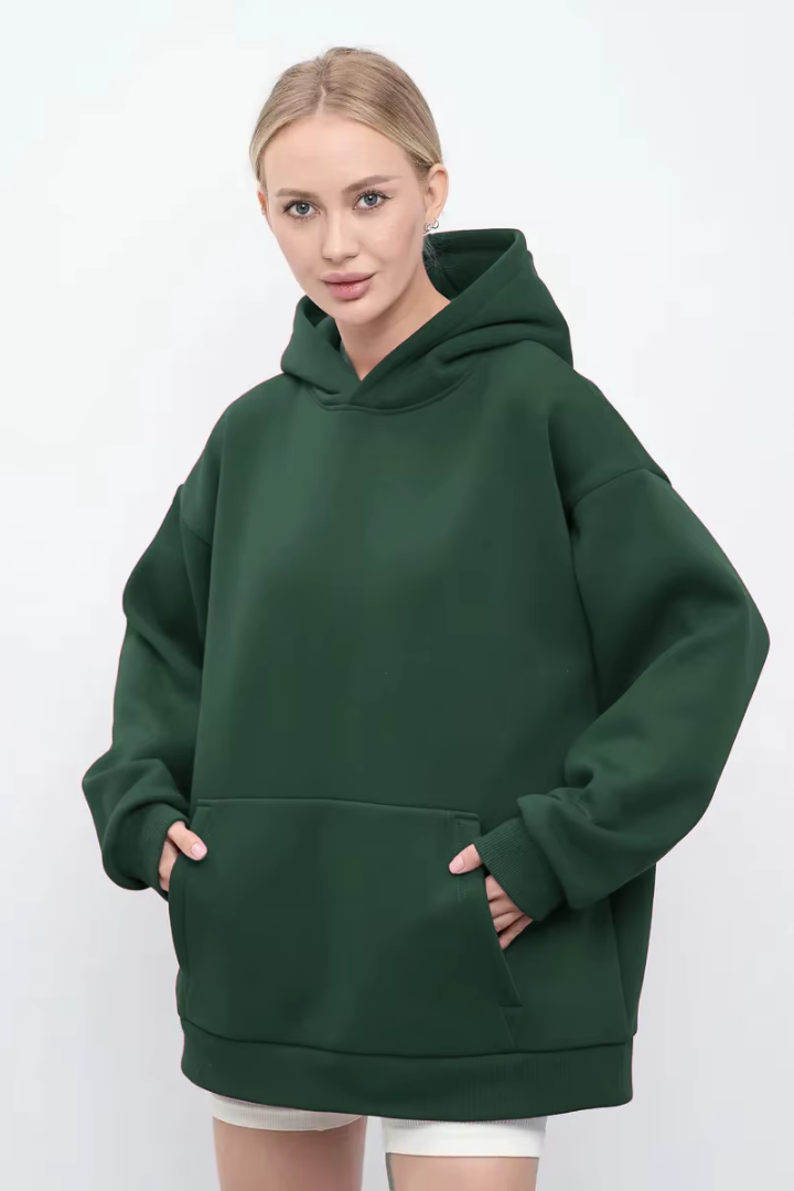 Moncelia Kerstin Cotton Oversized Hooded Fleece Sweatshirt