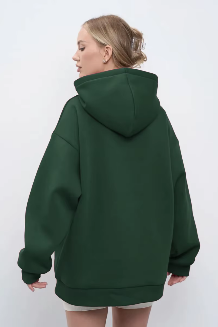 Moncelia Kerstin Cotton Oversized Hooded Fleece Sweatshirt