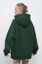 Moncelia Kerstin Cotton Oversized Hooded Fleece Sweatshirt