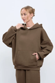 Moncelia Kerstin Cotton Oversized Hooded Fleece Sweatshirt