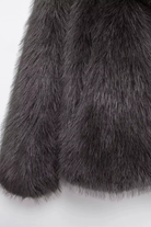 Moncelia Ebba Faux Fur Wide Collar Short Coat