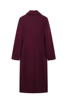 Moncelia Esme Double-Breasted Longline Wool-Blend Coat