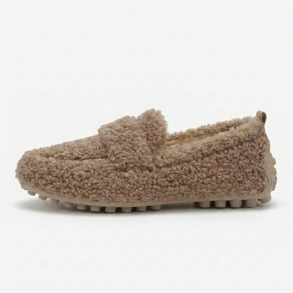 Moncelia Ainsley Plush Sherpa Driving Loafers
