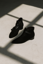 Moncelia Fabia Pointed-Toe Faux Suede Ankle Boots