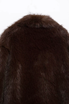 Moncelia Ebba Faux Fur Wide Collar Short Coat