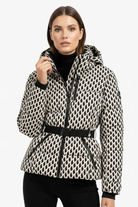 Moncelia Dafne Belted Hooded Quilted Puffer Jacket