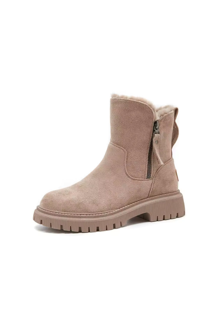Moncelia Sixtine Fleece-Lined Faux Suede Ankle Boots
