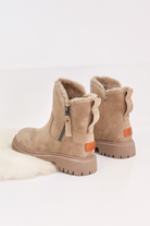 Moncelia Sixtine Fleece-Lined Faux Suede Ankle Boots