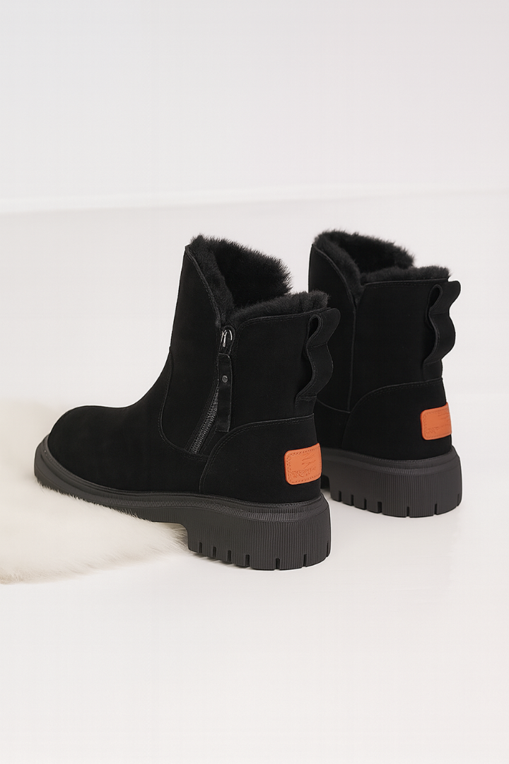 Moncelia Sixtine Fleece-Lined Faux Suede Ankle Boots