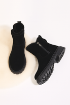 Moncelia Sixtine Fleece-Lined Faux Suede Ankle Boots