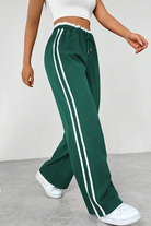 Moncelia Fausta Side-Stripe Pull-On Track Pants