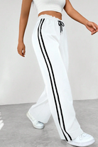 Moncelia Fausta Side-Stripe Pull-On Track Pants