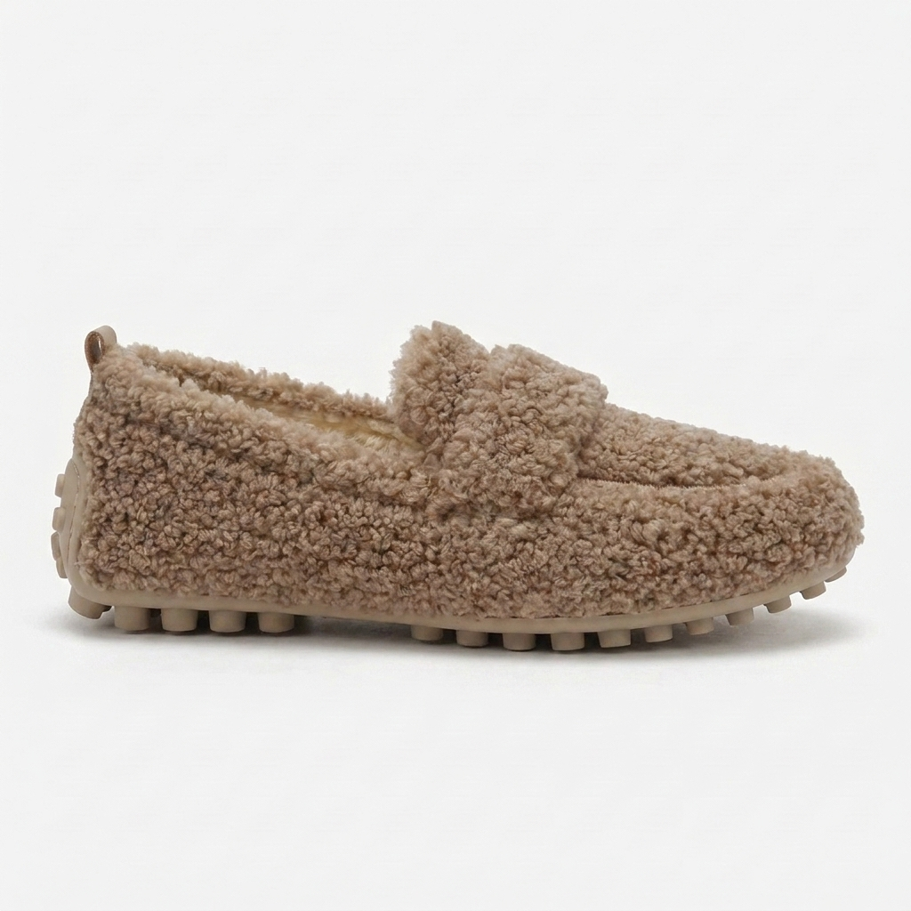 Moncelia Ainsley Plush Sherpa Driving Loafers