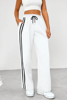 Moncelia Fausta Side-Stripe Pull-On Track Pants