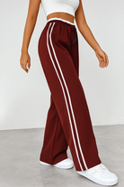 Moncelia Fausta Side-Stripe Pull-On Track Pants