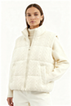 Moncelia Vigdis Cable-Knit Quilted Puffer Vest