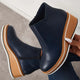 Moncelia Theodora Side-Zip Wedge Platform Ankle Boots